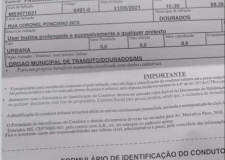 MULTAS COMEÇAM A CHEGAR PARA PARTICIPANTES DE MANIFESTO CONTRA O LOCKDOWN EM DOURADOS