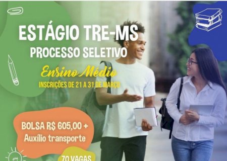 TRE-MS abre processo seletivo para estudantes douradenses