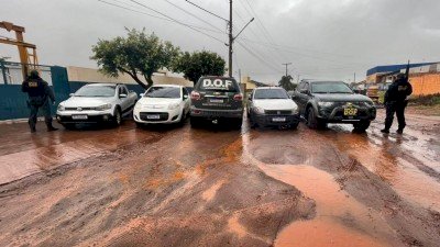 DOF prende, em Laguna Carapã, cinco homens com carros furtados