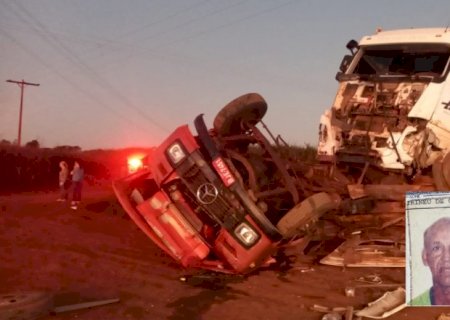 Grave acidente entre caminhão e carreta deixa vitima fatal