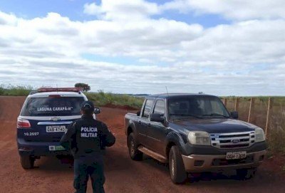 PM recupera em Laguna Carapã caminhonete furtada em Dourados