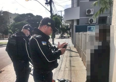 Homem furta roçadeira de grama e vai preso pela Guarda Municipal.