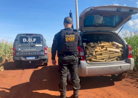 DOF apreende Tucson com quase 460 quilos de maconha em Ponta Porã