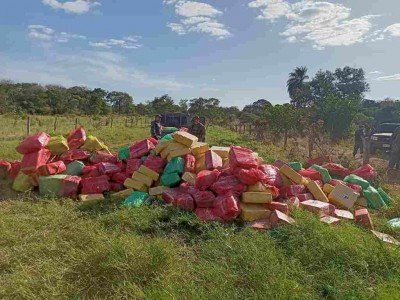 Senad encontra maconha enterrada em fazenda de Pedro Juan Caballero