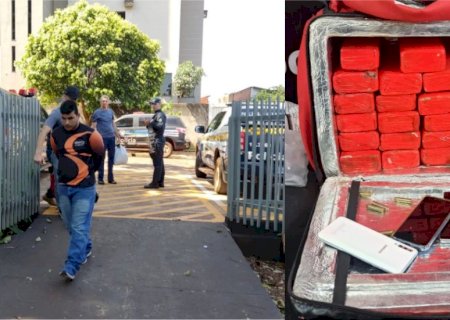 Homem é preso com caixa de entrega de comida 'lotada' de maconha em Dourados