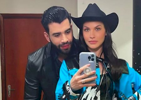 Andressa Suita veste look de boiadeira de luxo para assistir show de Gusttavo Lima