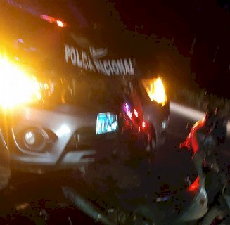Acidente entre moto e viatura da Polícia Nacional deixa 2 mortos em Pedro Juan