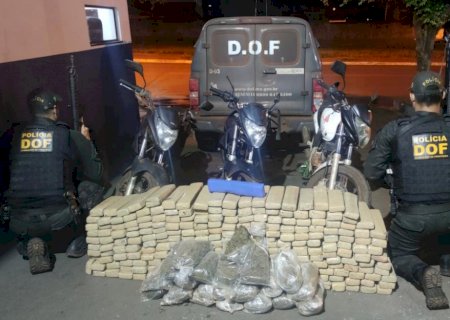 DOF apreende quase 300 quilos de drogas em motos