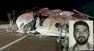 Colisão frontal de ambulância e caminhão mata médico plantonista na BR-060