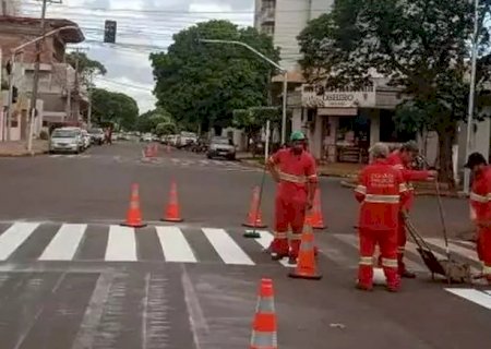 Detran trabalha em nova sinalização para Dourados