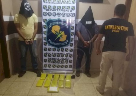 Dupla é presa com mais de 11 quilos de cocaína em cidade paraguaia