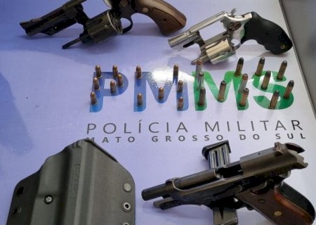 Polícia apreende três armas de fogo em bairro de Campo Grande
