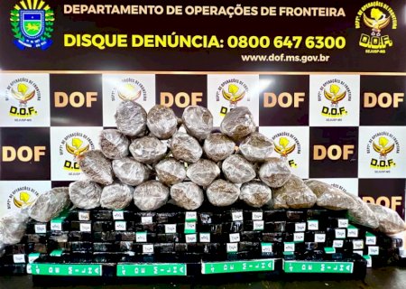 ‘Eu ia guardar para pagar dívida com traficantes’, diz douradense preso com mais de 100 quilos de drogas