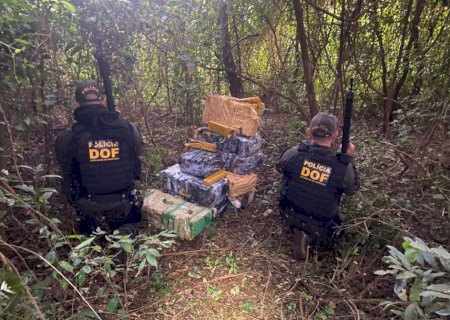 Polícia encontra quase 400 quilos de maconha ‘abandonados’ na fronteira de MS