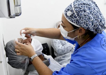 ‘MS Saúde’ começa com a realização de pré-operatório para cirurgia de pterígio em Fátima do Sul