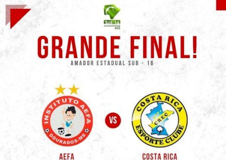 AEFA e Costa Rica começam a decidir o Campeonato Estadual de futebol Sub 16 no próximo domingo