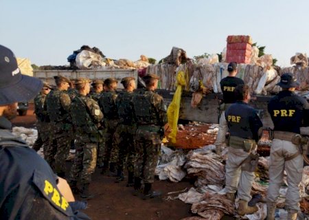 PRF apreende quatro toneladas de maconha em carga de recicláveis