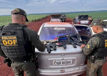 DOF apreende veículos com mais de R$ 1 milhão em produtos ilegais em Dourados