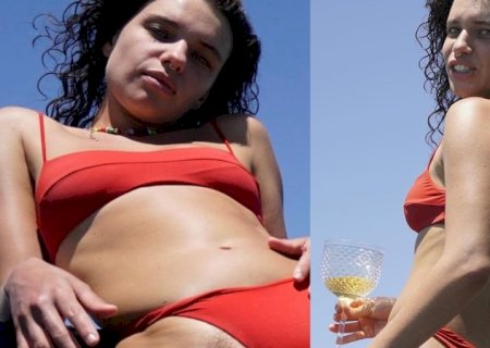 Bruna Linzmeyer causa alvoroço ao se exibir ao natural em cliques na praia