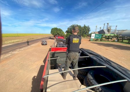 Fronteira de MS: Motorista de carreta é preso com drogas e pneus contrabandeados