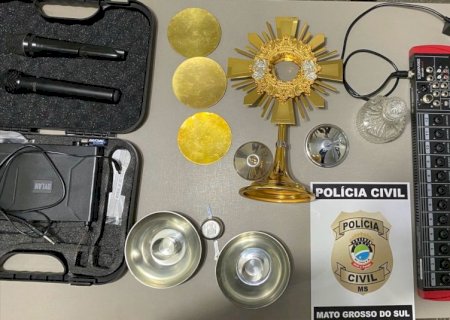 Polícia Civil identifica autor de furto à igreja em São Gabriel do Oeste e recupera os objetos subtraídos