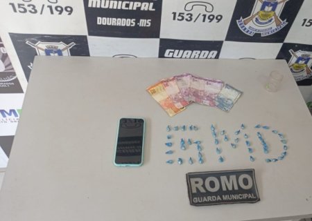 Traficante é preso pela Guarda Municipal com pedras de crack em parque de Dourados