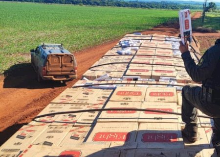 Rapaz é preso com R$ 2,2 mi em cigarros contrabandeados na fronteira