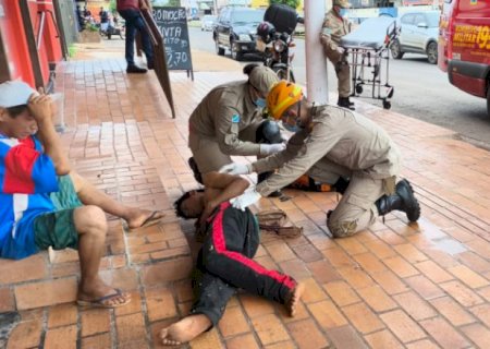 Homem é socorrido com facada nas costas em Dourados