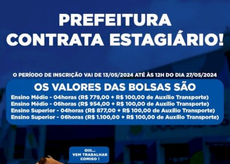 Abertas inscrições de processo seletivo para estagiários