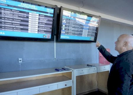 Terminal rodoviário recebe painéis de monitoramento de ônibus