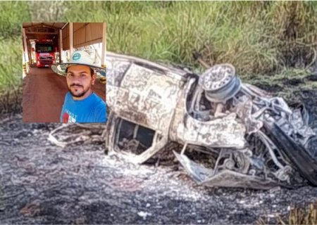 Passageiro morre carbonizado em acidente entre Dourados e Ponta Porã