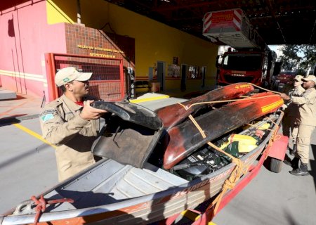 MS envia primeira equipe de bombeiros para ajudar vítimas das chuvas