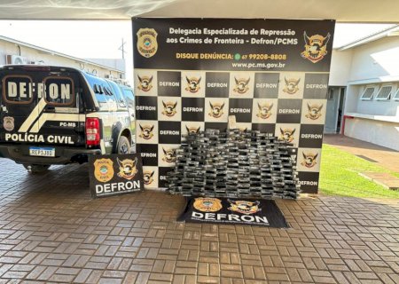 Defron apreende quase 150 quilos de cocaína em tanque de combustível de ônibus em Dourados