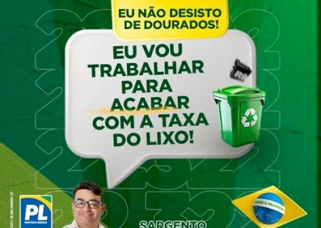 CANDIDATO A VEREADOR APRESENTARÁ PROJETO PARA REVOGAR TAXA DE LIXO NO PRIMEIRO MÊS DE MANDATO