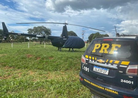 PRF e Polícia Civil apreendem helicóptero irregular em cidade de MS