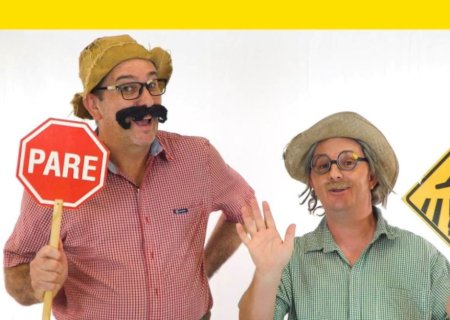 Sábado tem show de humor com Tchó e Béppi em alusão ao 'Maio Amarelo'