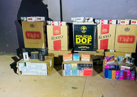 Contradado por R$ 400, homem é preso com carga de cigarros na fronteira