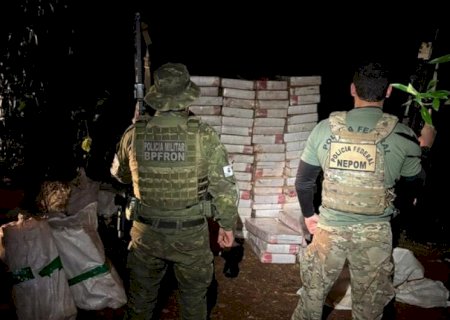 Operação conjunta apreende 4t de maconha próximo à divisa com o MS