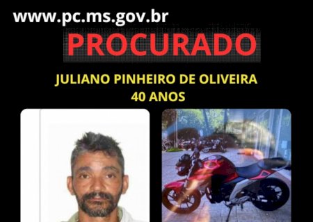 Polícia Civil pede ajuda da população para localizar feminicida em Costa Rica