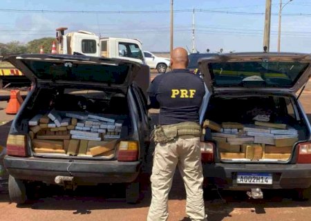 Perseguição termina em prisões e 804 quilos de maconha apreendidos