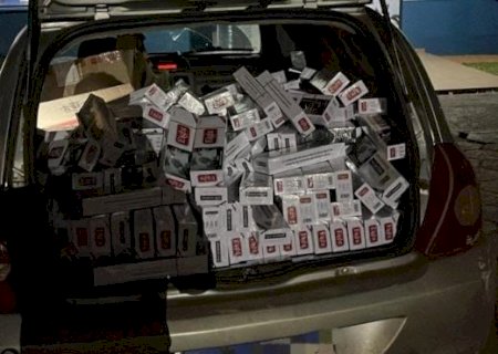 Ação conjunta apreende carga de cigarros contrabandeados na fronteira de MS