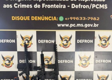 Homem é preso pela Defron com drogas e fuzis em bairro da fronteira
