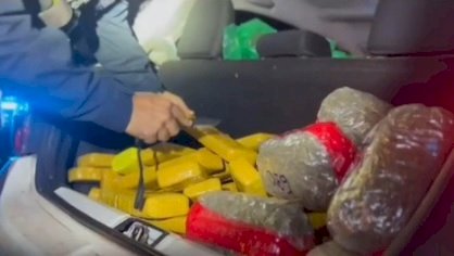 Motorista desobedece ordem de parada na BR-163 e é preso com droga