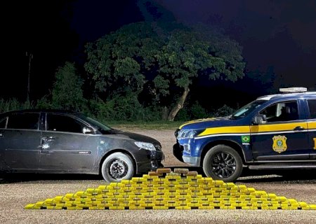 PRF apreende 111 Kg de cocaína em Miranda (MS)