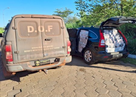DOF apreende R$ 150 mil em cigarros contrabandeados do Paraguai