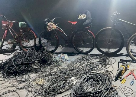 Trio é preso por furto de fiação elétrica e receptação