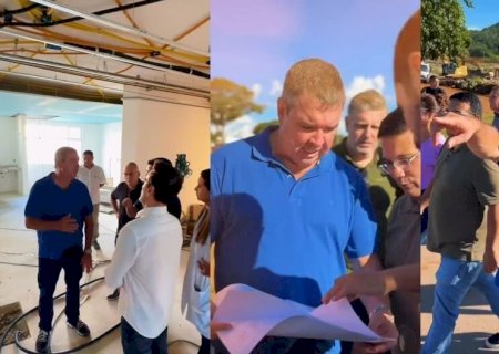 Riedel visita obras e maternidade em Corumbá durante o Carnaval