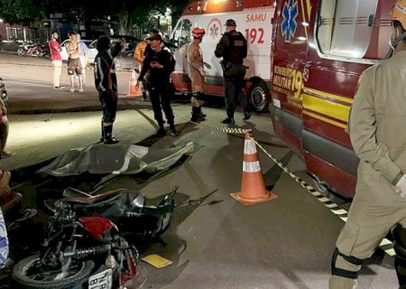 Colisão termina com morte de motociclista em Corumbá (vídeo)