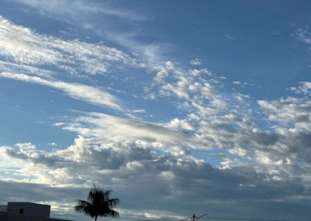 Dia começa com sol, mas previsão indica chuva e máxima de 33ºC em Dourados