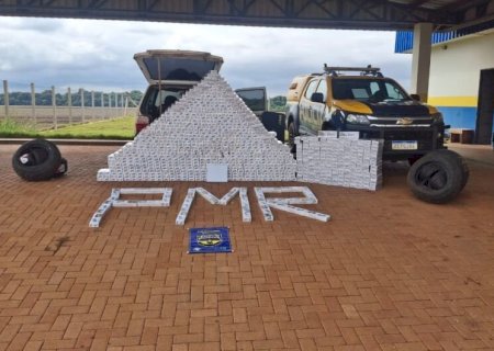 Ação apreende cigarros e pneus contrabandeados na MS-162